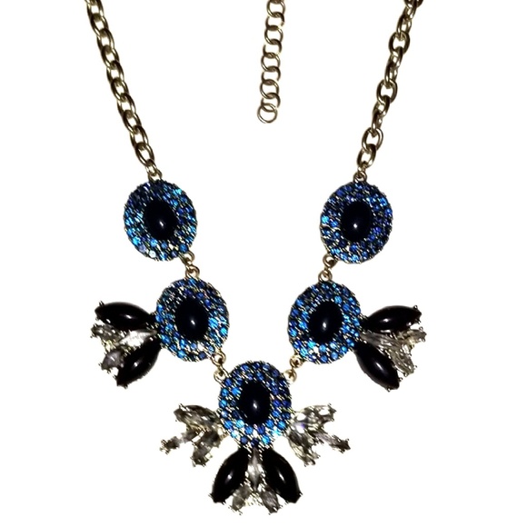 Deep Blue Statement Necklace/Dressy Beautiful - Picture 2 of 2